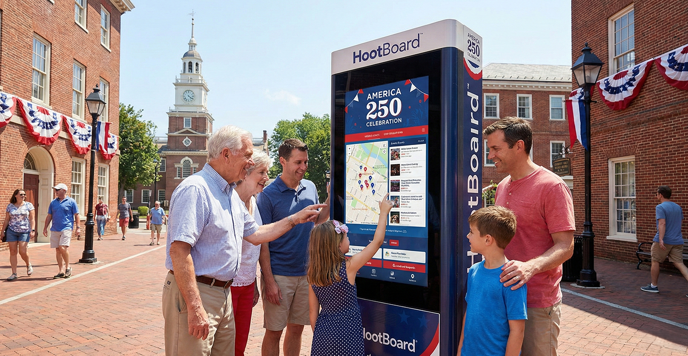 How DMOs Can Capitalize on America's 250th Anniversary with Interactive Kiosks and Smart Visitor Engagement