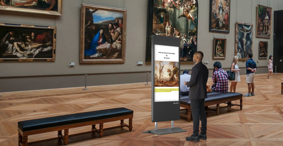 interactive kiosk at museum