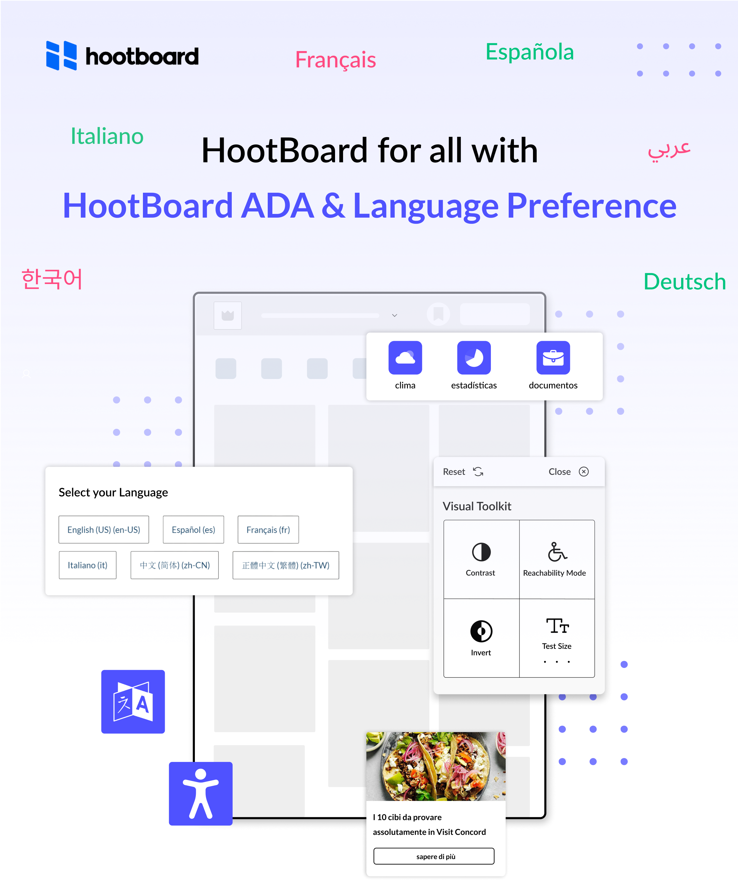 HootBoard ADA &amp; Language Preference