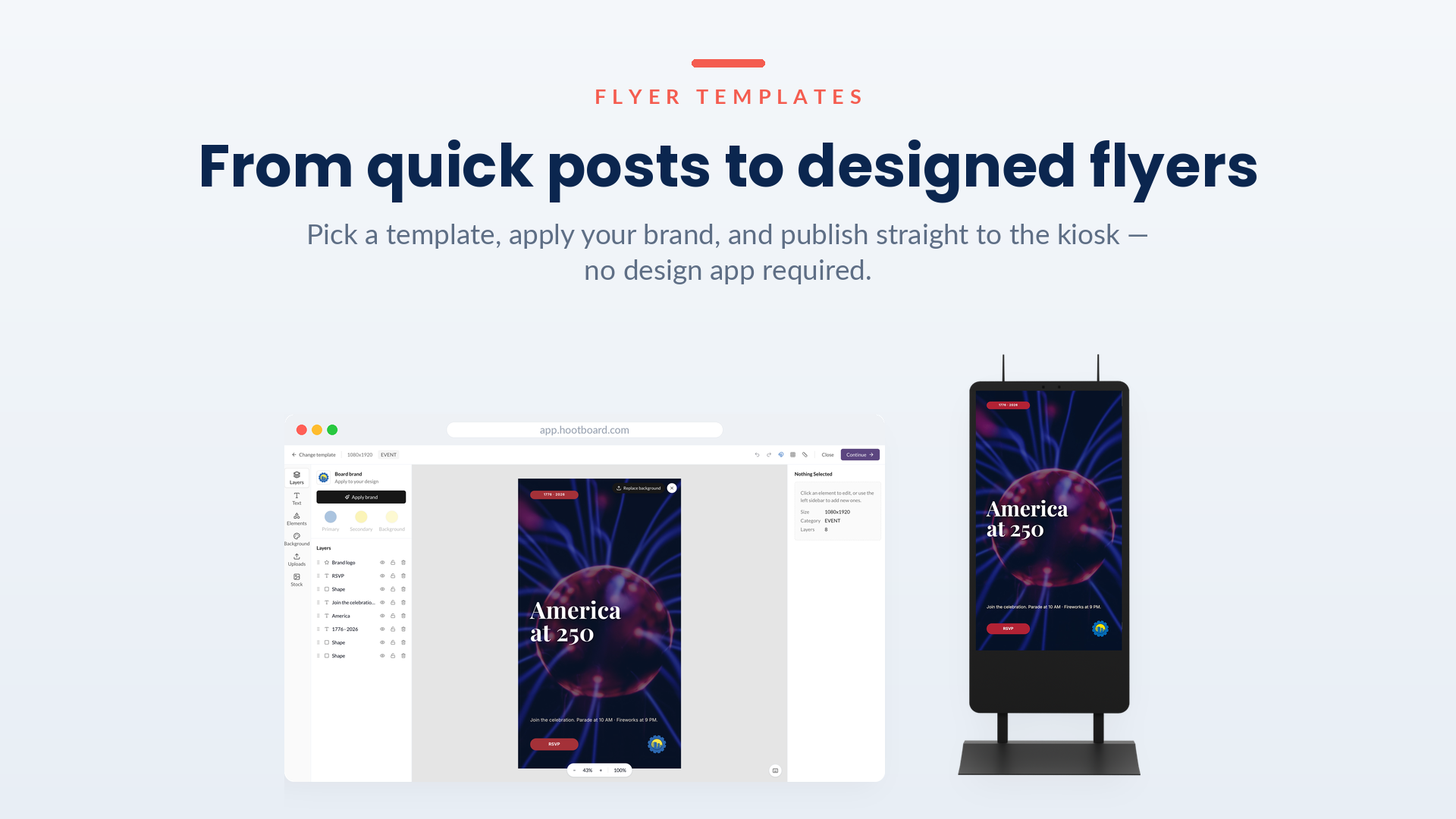 Flyer Templates: from quick posts to designed flyers