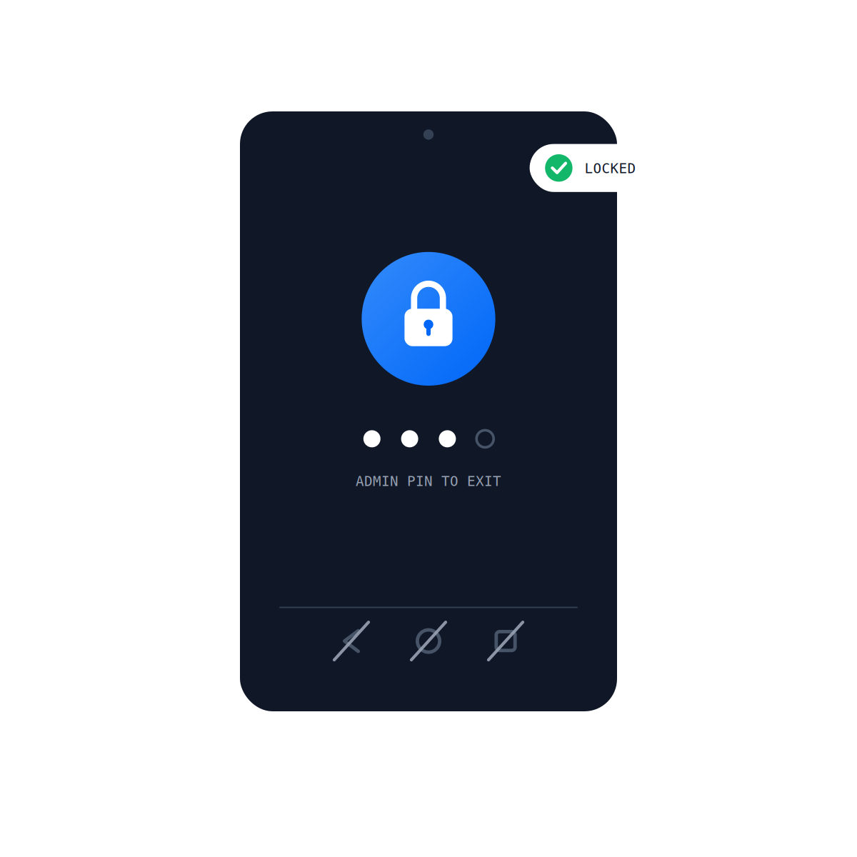 Android tablet locked into kiosk mode with admin PIN exit